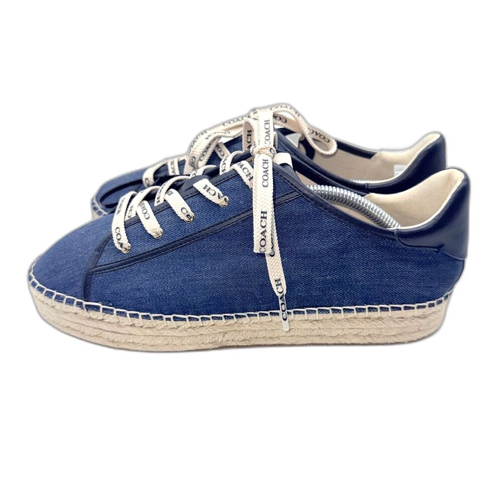 Coach Cate Espadrille Sneaker - Denim 9.5 - Picture 7 of 11